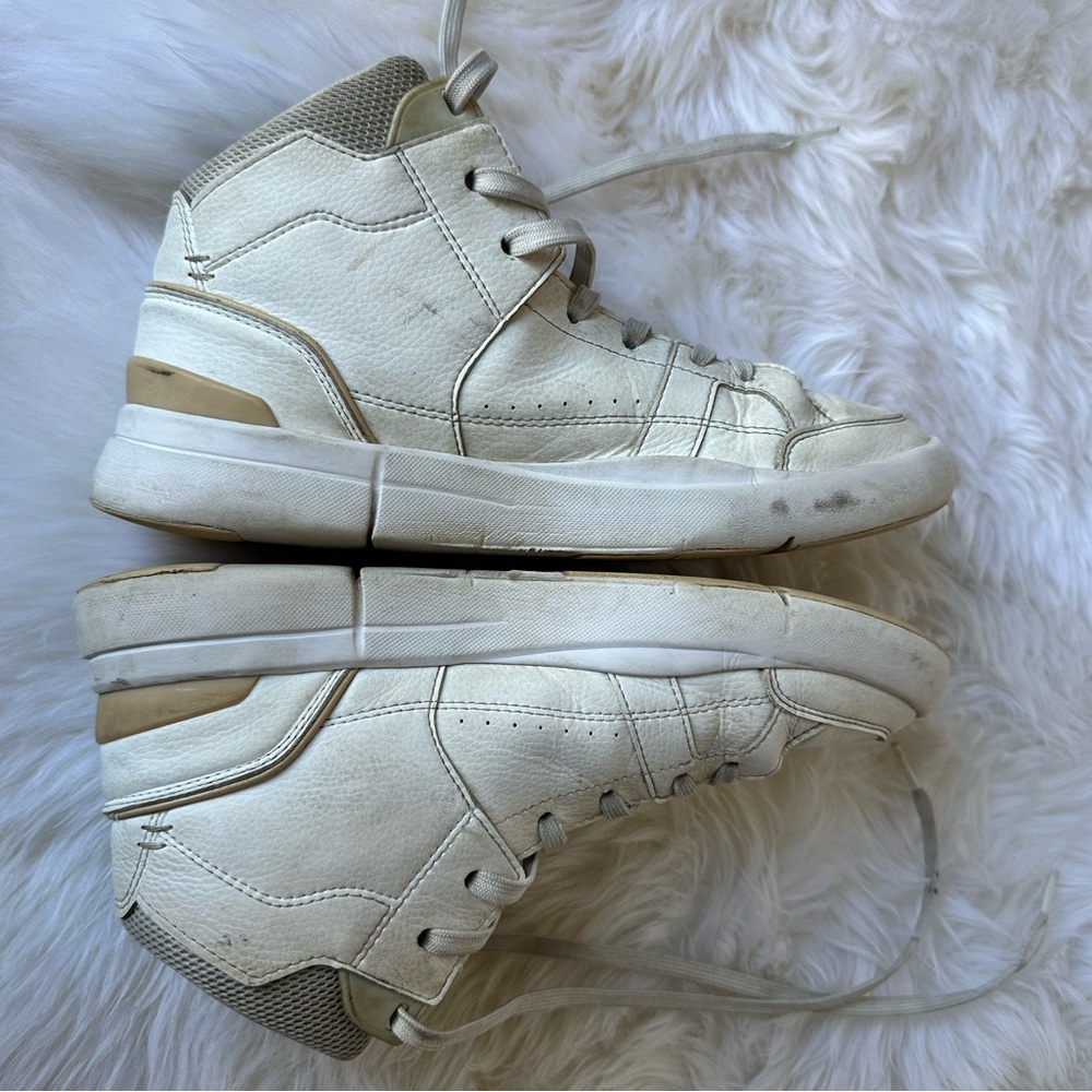 On Running Women's Athletic Shoes - Cream and Gold - Picture 7 of 10